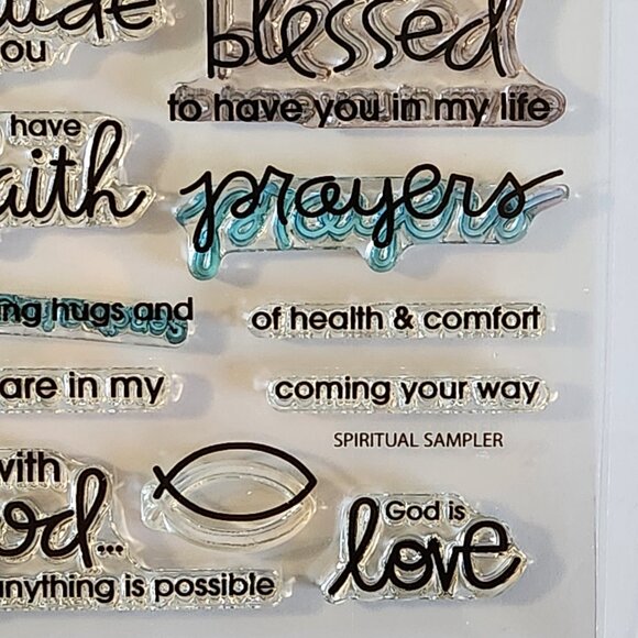 #54 Stamp Set Religious Faith Encouraging Inspirational Card Making Scrapbook… - Picture 4 of 6